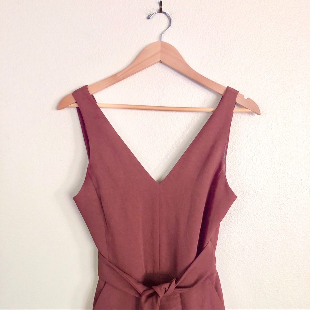 ✨RARE✨ WILFRED New Ecoulement V Wrap Jumpsuit in Cocoa Brown - Picture 4 of 10